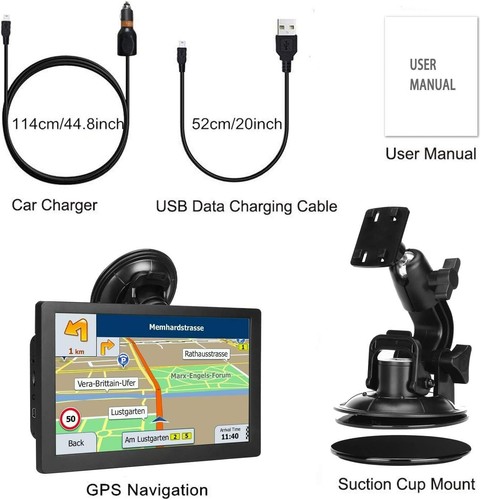 GPS Navigation for Truck Car, 9 Inch Trucker GPS for Semi Truck 2024 Map, GPS Tr - Picture 13 of 24