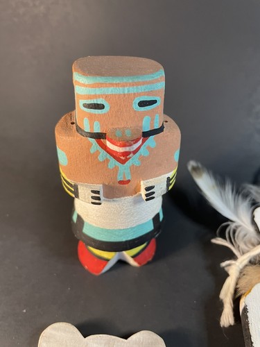 4 Hopi vintage? Kachinas - Muñecas de cuna sin firmar 1980 - Imagen 13 de 18