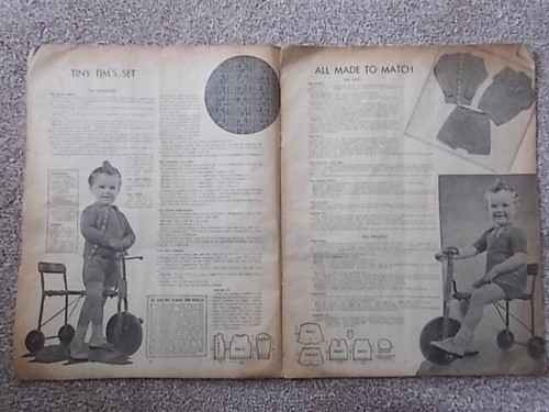 Revista de patrones Bestway No 58 vintage de la década de 1930 - lanas de segundo año con tintes - Imagen 4 de 8