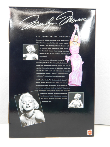 1997 BARBIE MARILYN MONROE DOLL, GENTLEMAN PREFER BLONDES, MATTEL #17451 NIB - Picture 4 of 9