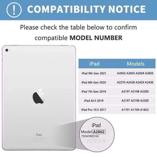 Keyboard Case for iPad 9th Generation 2021/8th Gen/7th Gen 10.2 Inch- NEW - Picture 6 of 16