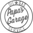 ROCC RUSTED ORANGE CRAFTWORKS CO. Vintage Circle Signs -Papas Sign for men