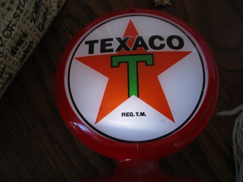 TEXACO Miniatura Pompa Gas Globo Plastica Illuminazione 4" - Foto 4 di 4