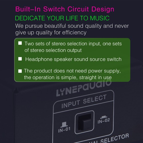 2 in 1 Out or 1 in 2 Out RCA Audio Source Signal Selector Switcher Speaker T9Y2 - Picture 12 of 12