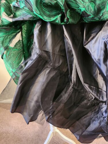 IGNITE EVENING formelles Ballkleid Perlen voller Rock schwarz smaragdgrün Blumenmuster 14 - Bild 12 von 13