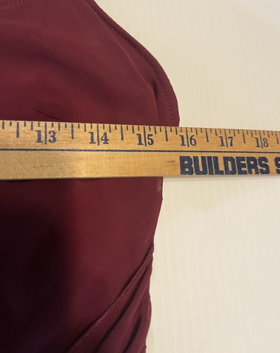 Vintage Fredrick’s Of Hollywood Maroon Maxi Dress Bodycon Jersey Y2K Size 8 - Picture 8 of 10