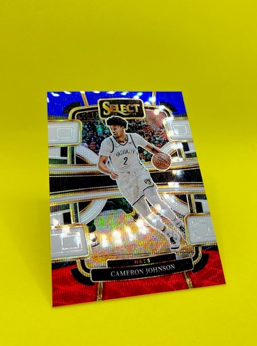 Cameron Johnson 23-24 Panini-Select Concourse PRIZM Nets NBA *Blue Red Holo - Bild 6 von 6
