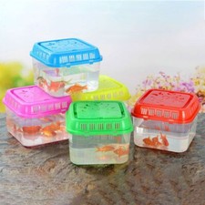 Portable Handheld Plastic Fish Tank Critter Insects Reptile Goldfish Cages