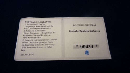 Medaillen Set Deutsche Bundespräsidenten 2015 , Vergoldet , KL21 - Bild 5 von 8