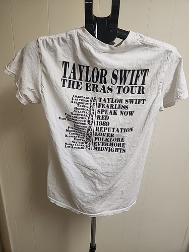 Taylor Swift The Eras Tour T-Shirt Unisex Concert White Gildan Brand Size Small - Picture 4 of 6