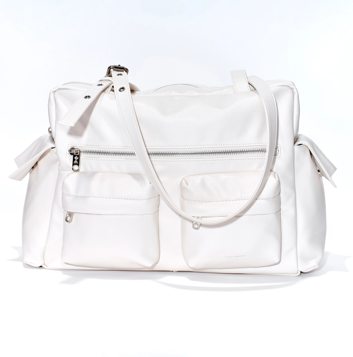 SAMO ONDOH pocket utility bag L goat cream / Shoulder Bag