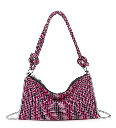 Boutique Diamante Small Hobo shoulder Woman Lady Evening Bag - Picture 11 of 11