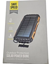 Power Bank Solar Charger-42800Mah-w/ Flashlight-New