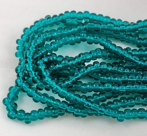 Czech Glass Seed Beads Size 8/0 " BLUE ZIRCON " Strands - Picture 2 of 5