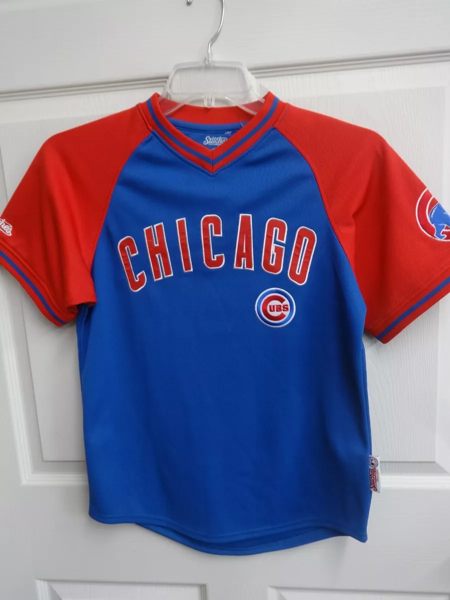 Vintage Stitches MLB Chicago Cubs Pullover Sewn Baseball Jersey Youth Medium