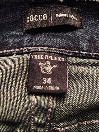 Men's 34x32 True Religion Rocco No Flap Relaxed Skinny Jeans GGJD Last Call NEW - Picture 3 of 7