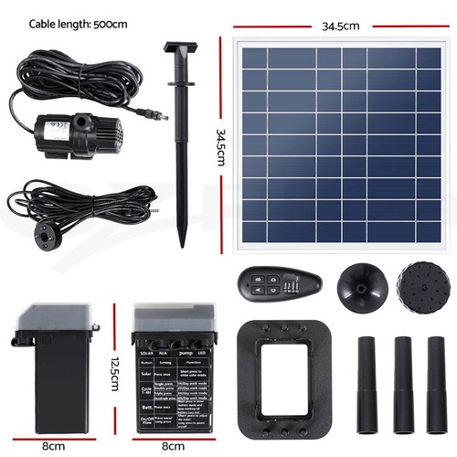 Gardeon Solar Pond Pump Water Fountain Battery Kit LED Lights Submersible 9.8FT - Picture 3 of 11
