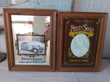 COLLECTABLE VINTAGE Rolls Royce  Car & Pears Soap Advertising Mirror Mirrors