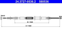 ATE Handbremsseil Links FüR Brava Bravo 1.2 1.4 1.9D 10.95-12.02 OE 46468158