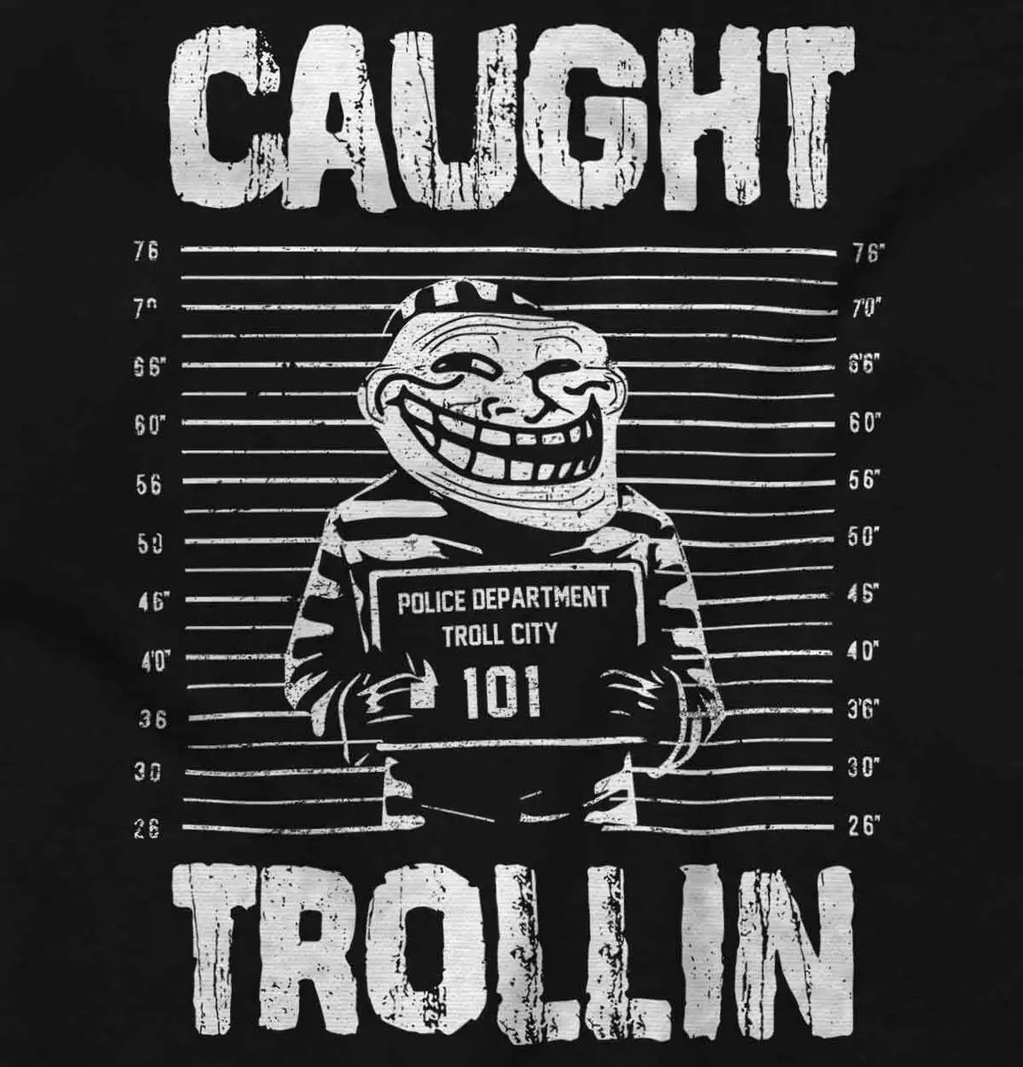 Funny Troll Face Meme Jail Comic Character Womens or Mens Crewneck T Shirt  Tee