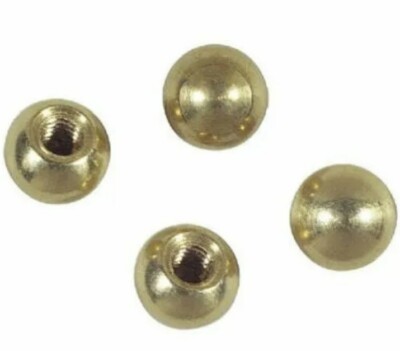 1 PACK OF 4- - 3/8'' Brass Ball 8/32 Cap Nuts