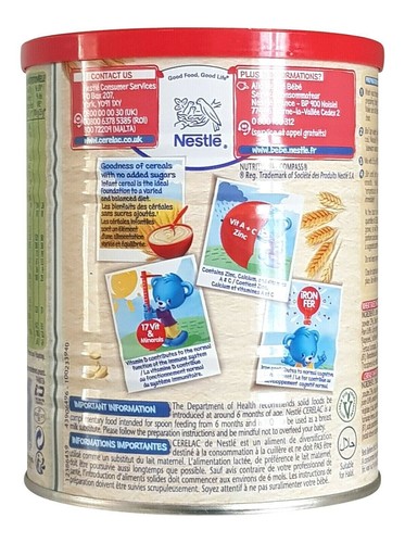 Miel y trigo Nestlé Cerelac, arroz bebé, fruta mixta cereal infantil con leche - Imagen 17 de 18