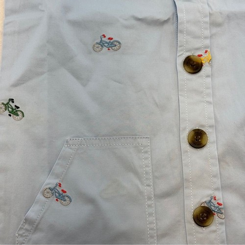 Classic Prep Jamie Jumper Girls 12 Y Beach Cruiser Blue Dress Bicycle Embroidery - Picture 5 of 10