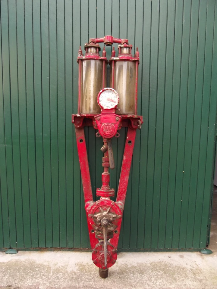ancienne pompe à essence de garage SCAPI n° 3 viluorde 2 réservoirs à restaurer - Photo 4/4