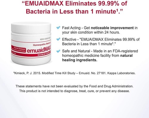 EMUAID MAX First Aid Anti-Fungal Natural Ointment 2oz/59mL - FREE EXPRESS POST - Picture 5 of 5