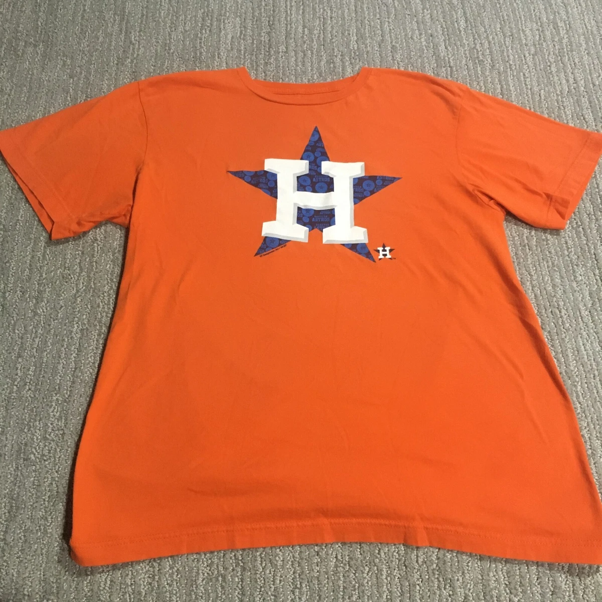 Houston Astros T Shirt Womens Large Orange Short Sleeve Baseball MLB Ladies