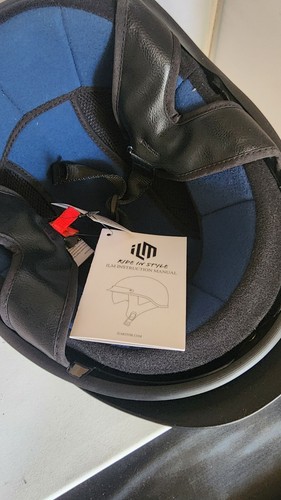 ILM Motorcycle Helmet ILM-205V Half Shell Black Large Dot Certificated - Picture 4 of 4