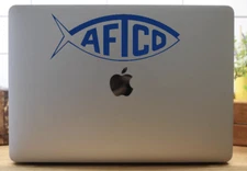 AFTCO Fishing Rod Logo Decal- Hunting Sticker- Outdoor Decal- Boat Vinyl