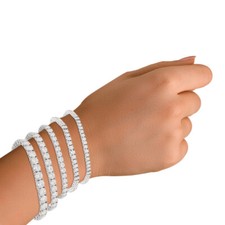 Tennis Bracelet 925 Sterling Silver MOISSANITE Pass Tester 3-7mm