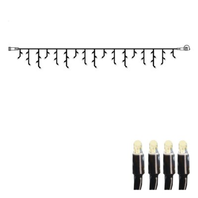 System 24 LED Eisregen Vorhang 3x0,4m Icicle Lichterkette koppelbar ohne Trafo