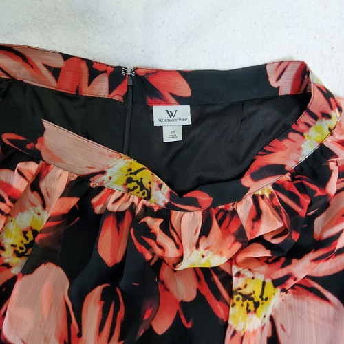 Worthington Floral Print Asymmetrical Skirt - Picture 6 of 11