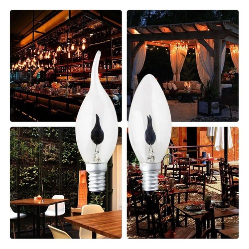 3W E14 E27 halloween flame bulb Candle Lamp Home Chandelier Decoration X8C N0T3 - Picture 12 of 27