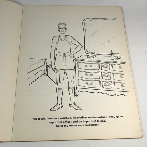 The Executive Coloring Book~1961, 1st ed.~by Dennis Altman, et. al. Uncolored - Picture 6 of 12