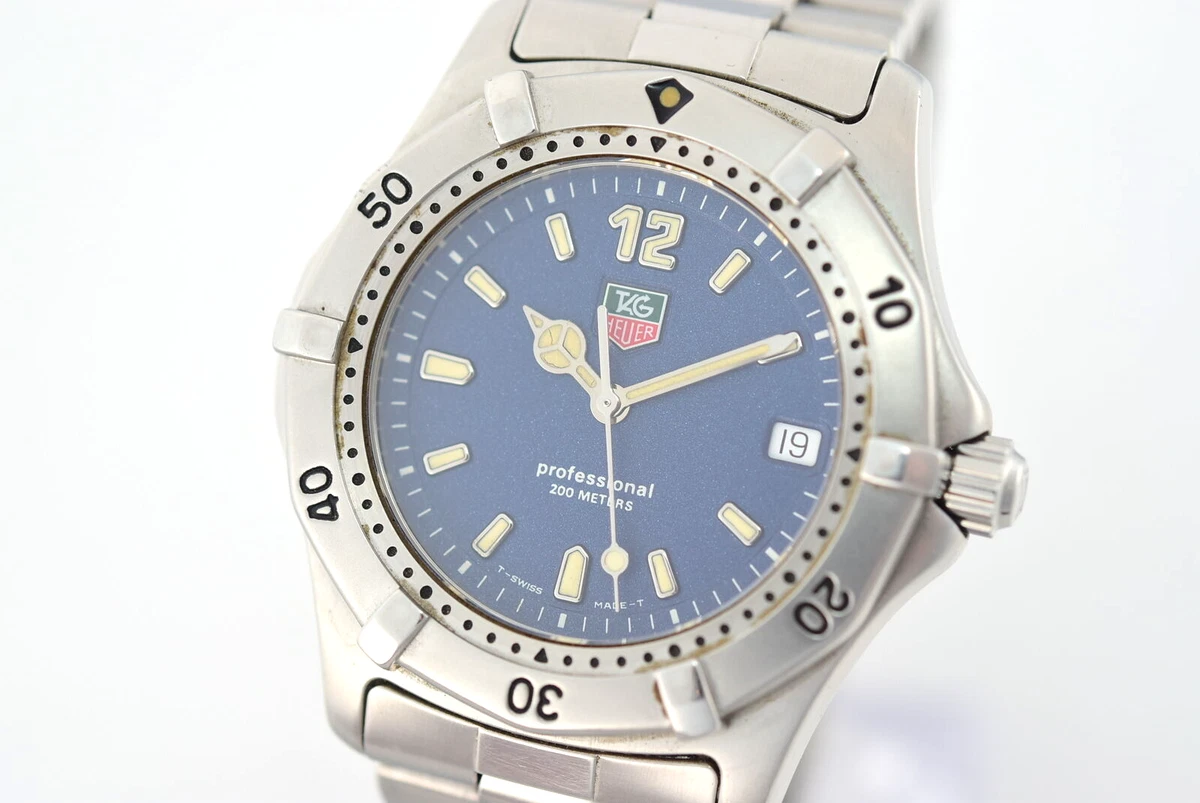 TAG HEUER Professional 2000 ⭐️不動品　 ⭐️最安値 TAG Heuer - 電池交換済 TAG Heuer タグホイヤー プロフェッショナル