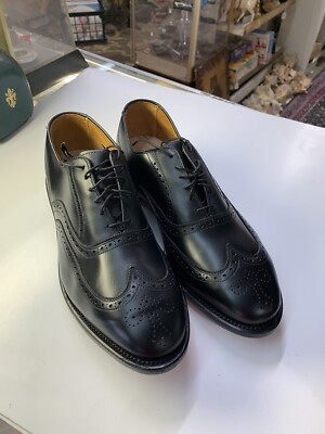 Allen Edmonds Chester Black Wing Tip 1903 11.5 D $275 Brand New In