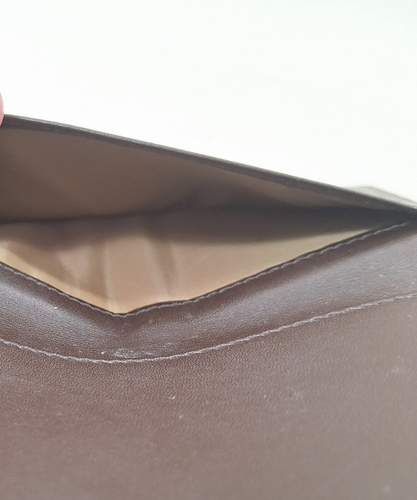 Coach Logo Wallet Checkbook Cover Vintage Brown and Beige Cloth & Leather READ* - Picture 7 of 14