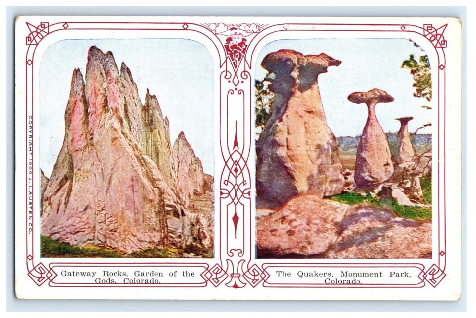 Quakers Monument Park Colorado Garden Of Gods Vintage Postcard eBay