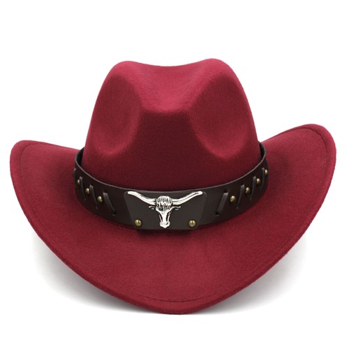 Wide Brim Western Cowboy Hat Cowgirl Cap Wool Blend Summer for Men Women BDBK - Picture 8 of 20