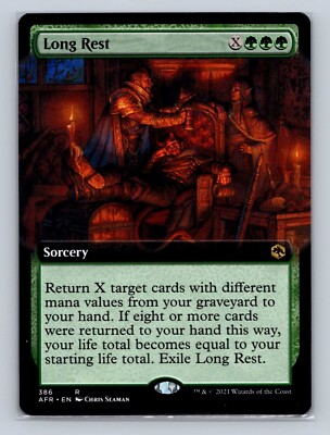 Magic the Gathering - MTG - AFR - Long Rest - Rare - Extended Art