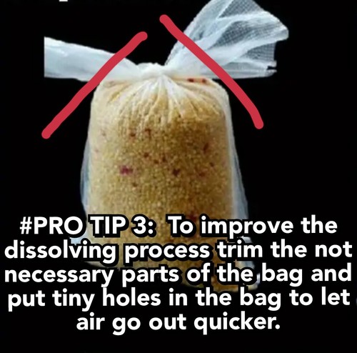 PVA Bags 10 Pcs Large 7x14cm Carp Fishing Tackle Fast Dissolving Hair Rig Pop Up - Picture 11 of 17
