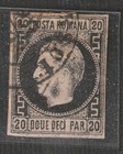 ROMANIA  1866 , Mi 16y , Carol I 20 Par , thin paper, USED