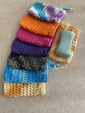 3/$15 Crochet Soap Saver, 100% Cotton, Handmade Crochet, Trinket Bag, Kids Toys