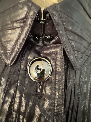 Carlisle schwarze Kunstleder sexy Wetlook Jacke Größe L - Bild 5 von 12