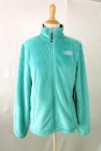 The-North-Face-TNF-Osito-Fleece-Full-Zip-Jacket-Womens-M-Turquoise-Blue-Green