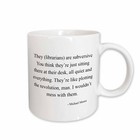 3dRose They librarians are subversive Mug