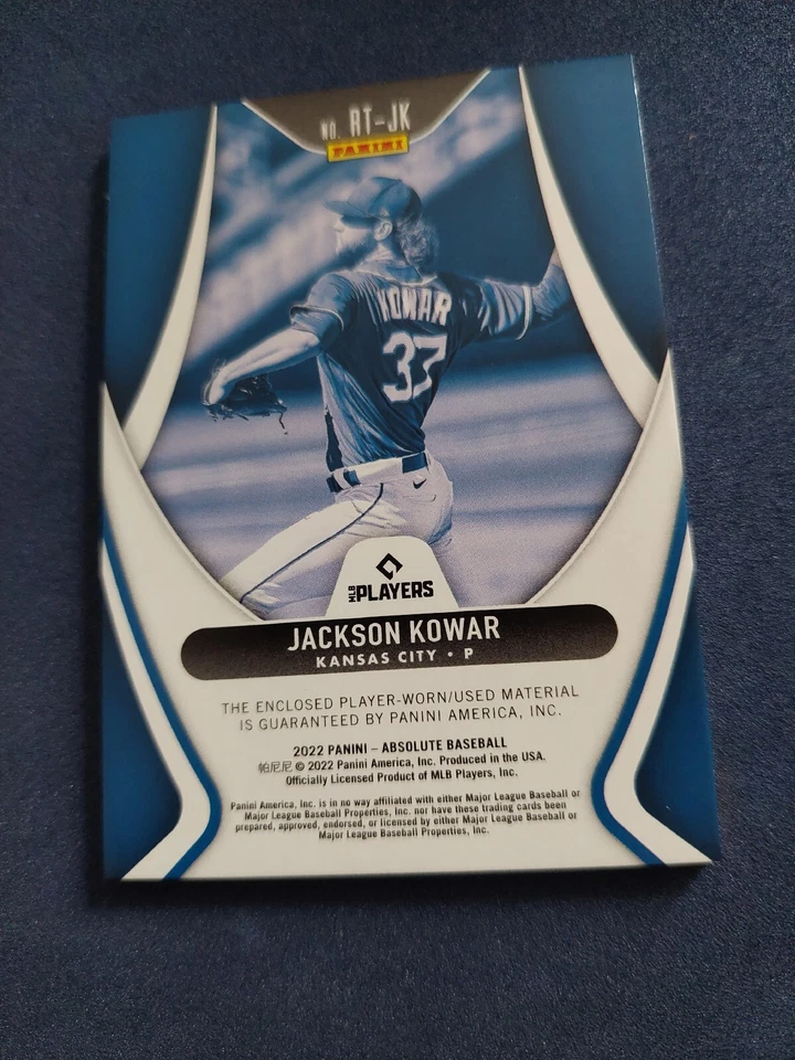 Jackson Kowar 2022 Absolute Green Rookie Threads Jersey #059/199 Royals - Image 4 of 4